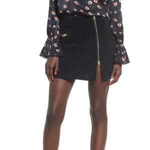 BLANKNYC Suede Miniskirt Black